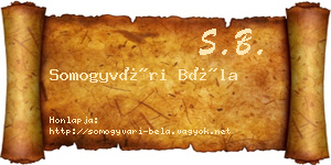 Somogyvári Béla névjegykártya