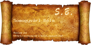 Somogyvári Béla névjegykártya