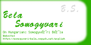 bela somogyvari business card